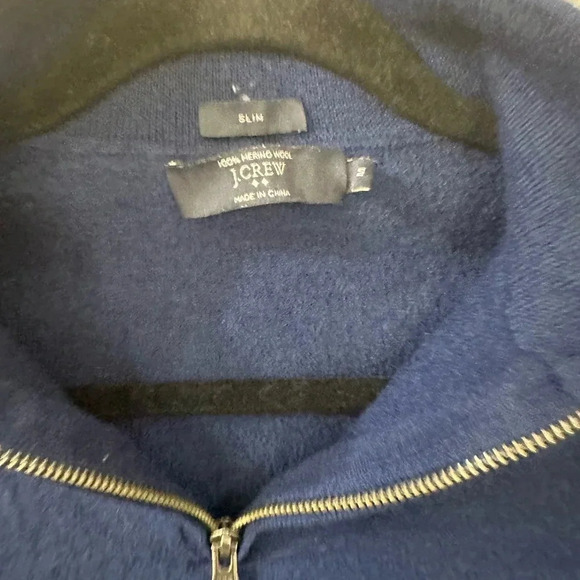 J Crew Wool Half Size Sweater Navy Blue Slim Fit - Picture 5 of 5